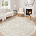 cotiled 8x8 Round Rug 8ft Circle Living Room Boho Area Rugs | Solve Modern by COTILED