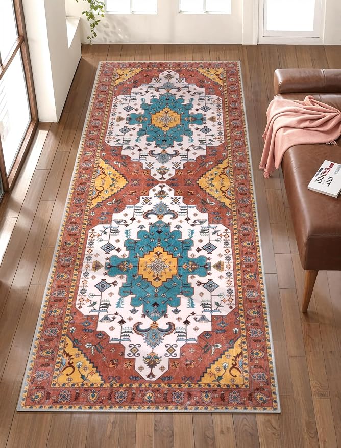 SERISSA 2x5 Washable Non Slip Boho Runner Rug - Image 5