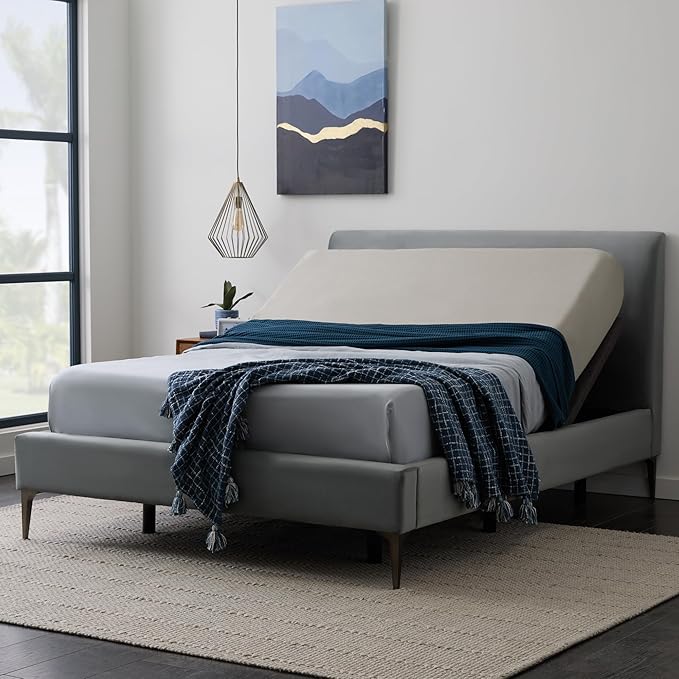 Lucid L600 Adjustable Bed Base Frame - Full Size - Zero Gravity - Bluetooth - Companion App - Head and Foot Incline - Interactive Dual Massage - Under Bed Lighting - Wireless Remote - Dual USB Ports