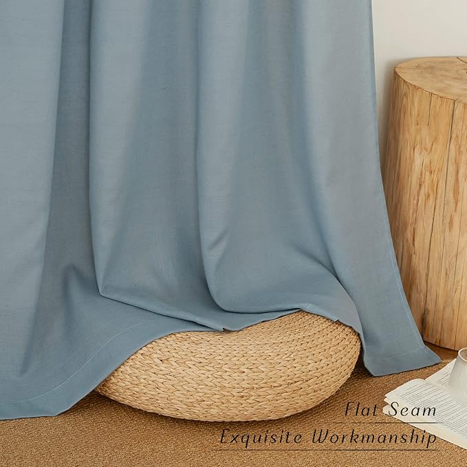 NICETOWN Rustic Linen 96 inch Long Curtains - Image 2