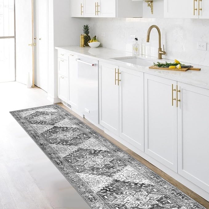 Yamaziot Washable Runner Rug, 2x10 Non-Slip Boho Hallway Kitchen Rug | Stain - Image 7