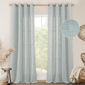 Living Room Linen Curtains 90 Inch by LAMIT