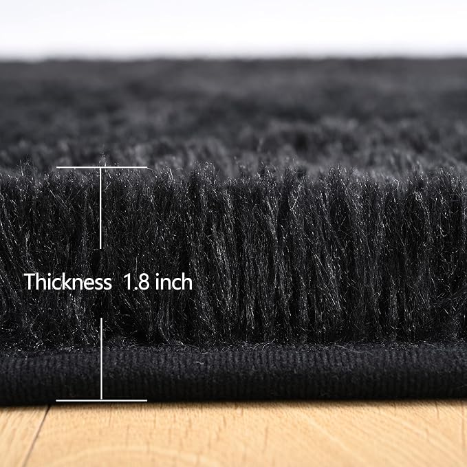 Chicrug Soft Runner Rug for Bedroom Living Room Plush Fluffy Rug 2x3 | Shag - Image 2