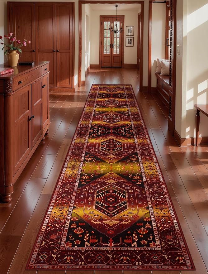 SERISSA 2'6"x14' Washable Non Slip Boho Runner Rug by SERISSAHomeDecorCollection