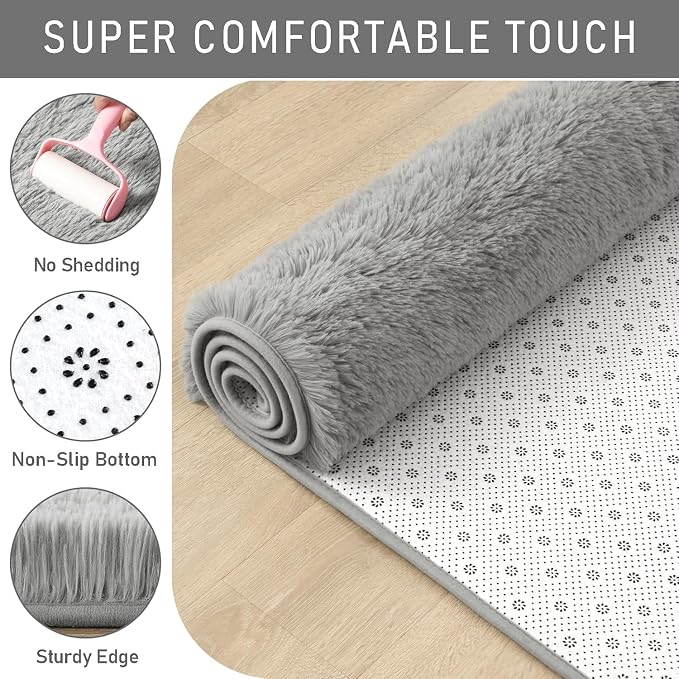 LOCHAS Area Rugs Fluffy Living Room Carpets - Image 6
