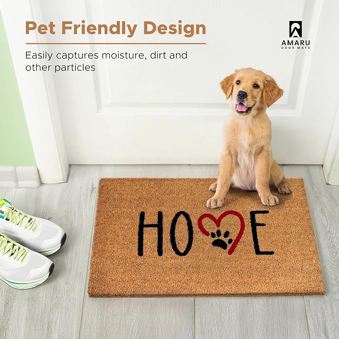 Coir Welcome Mat, Dog Footprints, 17 x 29 in | 100% Natural Coir, Anti-Shedding - Image 7