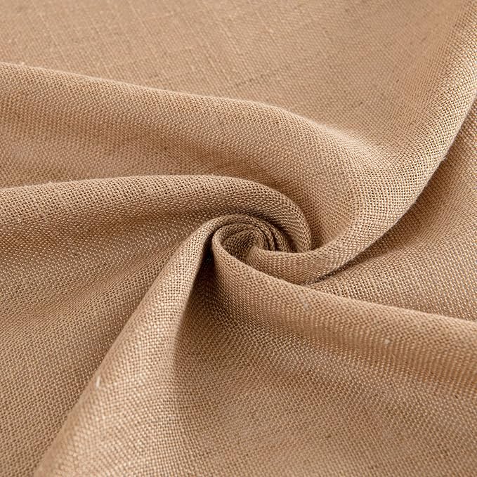 MIULEE Brown Linen Curtains 52x96 Inch Long Soft Thick Linen Textured | Curtains - Image 8