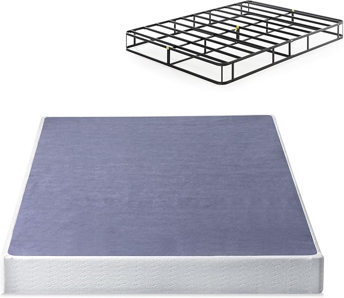 ZINUS 7 Inch King Metal Smart Box Spring, Mattress Foundation, Strong Metal Frame, Easy Assembly