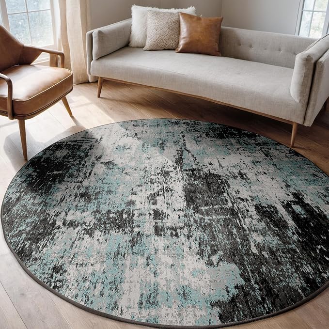 RELEANY Washable Round 6ft Area Rug by RELEANY