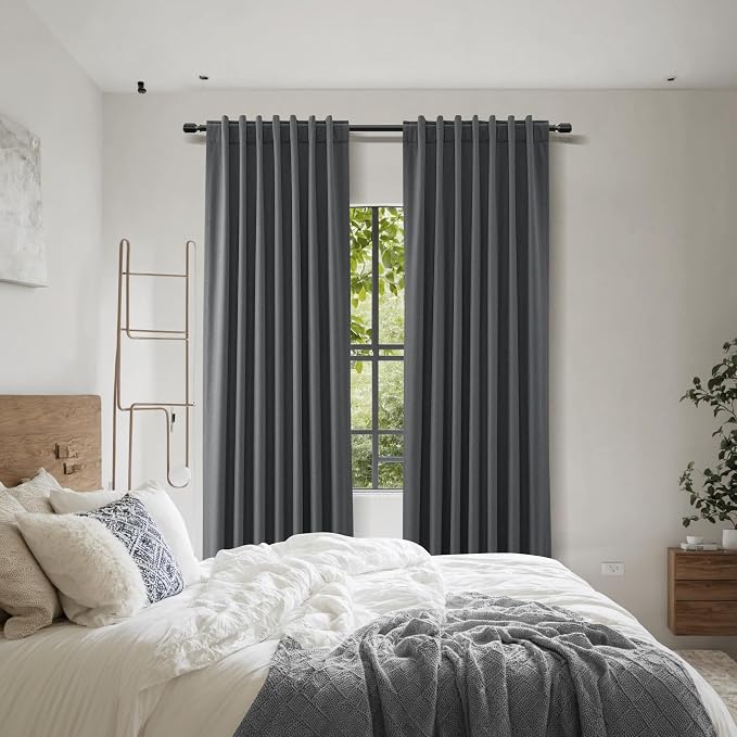 100% Blackout Curtains 102 Inch Length 2 Panels Set - Image 9