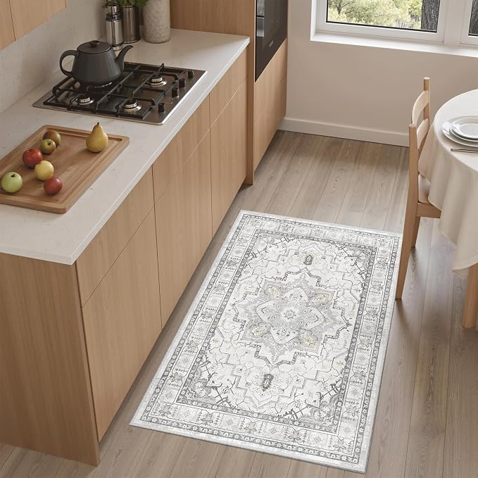 Madane Washable Area Rug 2x3 Small Entryway Rugs Non-Slip, Low Pile Floor Carpet - Image 2