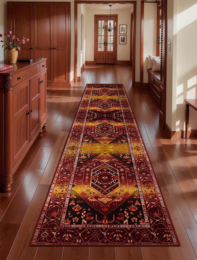 SERISSA 2'6"x12' Washable Non Slip Boho Runner Rug by SERISSAHomeDecorCollection