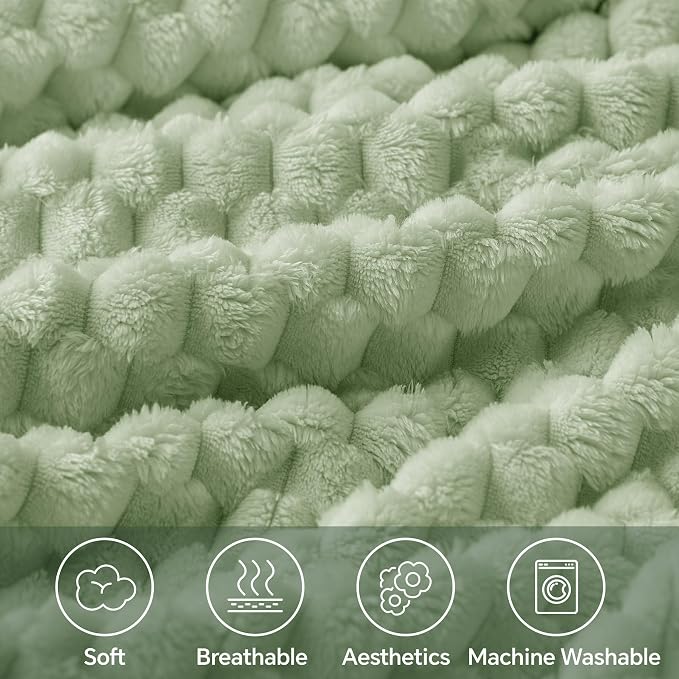 BEDELITE Sage Green Throw Blanket - Image 3