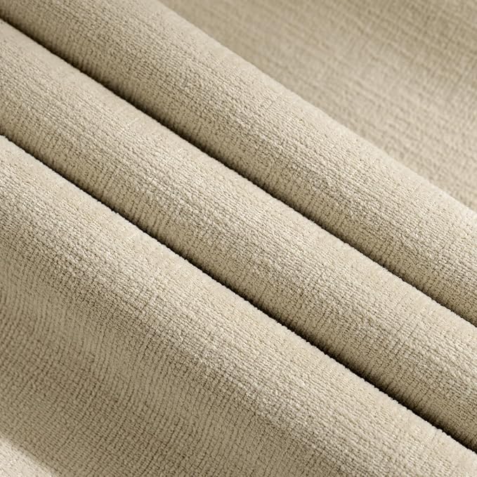 MIULEE Ivory Chenille Couch Throw Pillow Covers, 20x20 | Set of 2, Soft Neutral - Image 2
