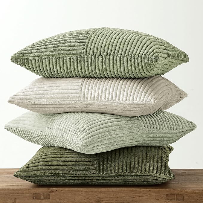 MIULEE Summer Light Green Decorative Throw Pillow Covers 20x20 Inch Set of 4 - Image 8
