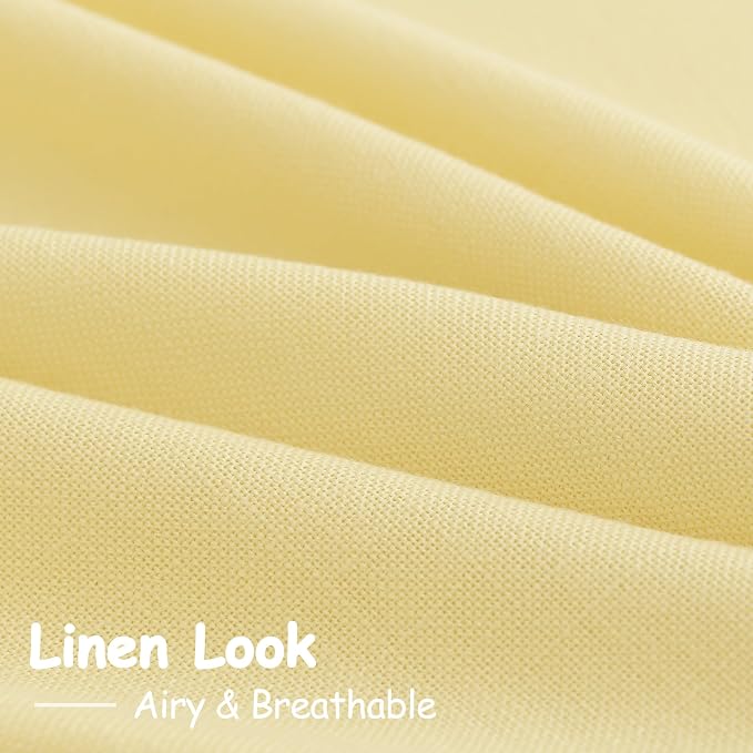 Yellow Linen Curtains 80 Inches Long - Image 5