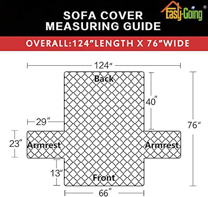 Easy-Going Reversible Couch Cover, 3 Cushion Sofa, Darkgray/Beige | Machine - Image 6