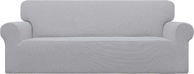 Easy-Going Stretch Oversized Sofa Couch Slipcover Washable Silver Gray | by Easy-Going