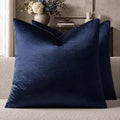 GIGIZAZA Navy Velvet Pillow Covers 16x16 Decorative Pillows Pack of 2 | Blue by GIGIZAZAFocusingonhomedecoration