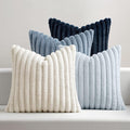 MIULEE Faux Fur Plush Decorative Throw Pillow Covers 18x18, Soft Coastal Modern by MIULEE