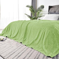 BEDELITE 3D Ribbed Jacquard Green Blankets Queen Size by BEDELITE