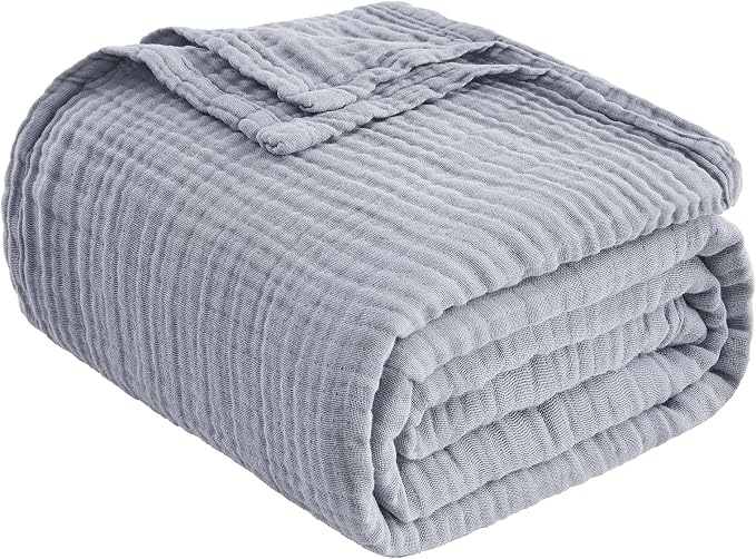 EMME Muslin Blankets for Adults Throw Blanket for Couch Breathable Gauze Soft - Image 7