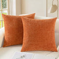 CaliTime Fall Decorative Throw Pillow Covers 16 X 16 Inches Burnt Orange | Pack by CaliTime