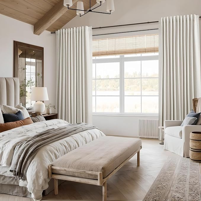 Extra Long 100% Blackout Linen Curtains - Image 8