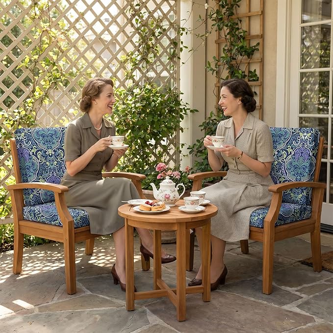 4Pcs Patio Cushion Covers Stretch Outdoor Furniture Protector Slipcovers | - Image 2