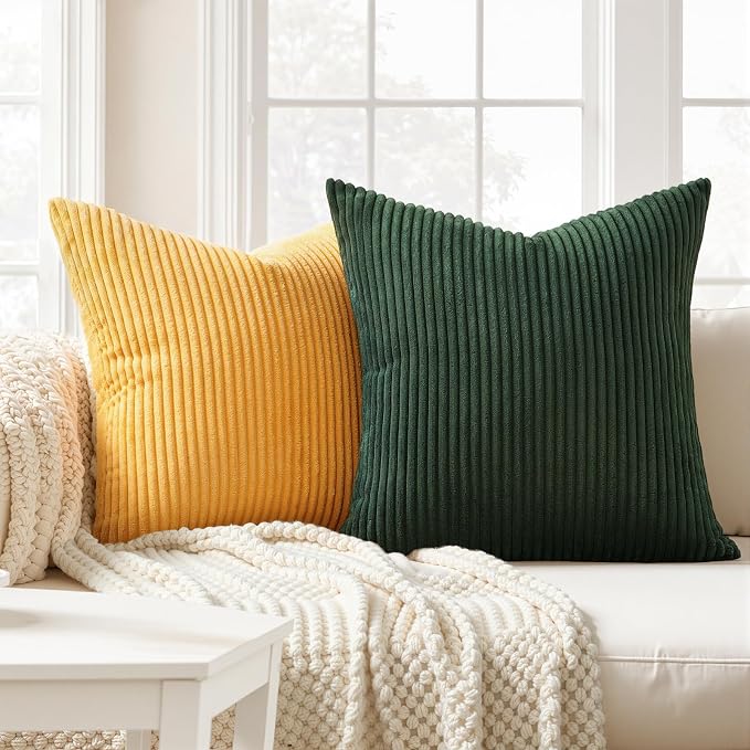 Topfinel Green Rust Throw Pillow Covers 18x18 Inch Set of 4 Mordern Nordic Boho - Image 6