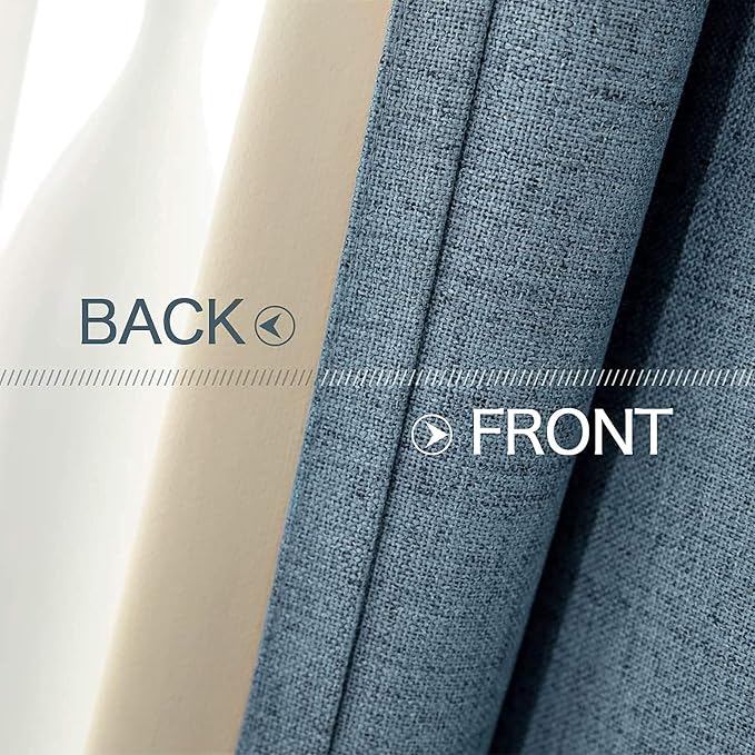 MIULEE 100% Blackout Linen Curtains - Image 6
