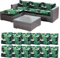 CALBODE 12 Pcs Stretch Outdoor Seat Cushion Covers, Monstera | Washable by CALBODE