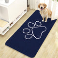OLANLY Dog Door Mat for Muddy Paws 47x24, Paw Print Design Chenille Mud Mat | by OLANLY