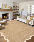 GarveeHome Scalloped Washable Rug 9x12 Area Rug by GarveeHome
