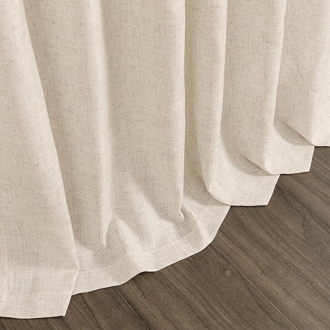 Linen Curtains for Living Room 80 Inches Long Modern Farmhouse Decor Light - Image 9