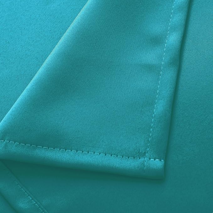 Blackout Curtains for Bedroom, Peacock Teal, 52 x 30 Inch, 2 Panels | Thermal - Image 8