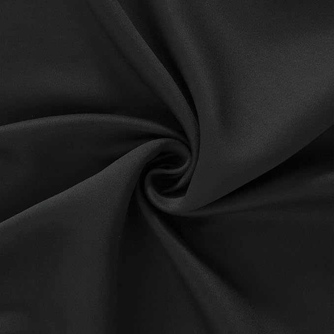 Blackout Curtains 52 x 108 inch/Black Curtains Set of 2 Panels/Thermal - Image 9
