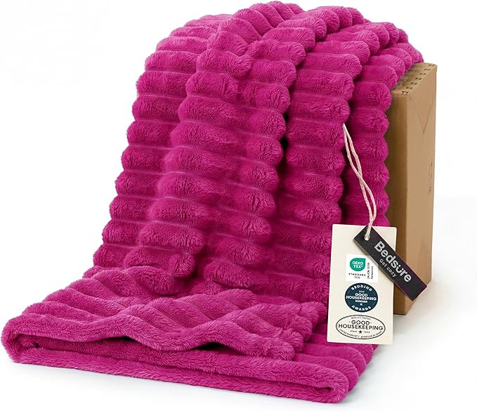Bedsure Soft Hot Pink Throw Blanket by Unknown