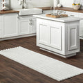 nuLOOM Kai Off White Striped Washable Runner Rug, Off White by nuLOOM