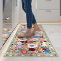 Green Garden Floral Hallway Runner Rug 2x5 by WelcometoBabovid