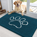 OLANLY Dog Door Mat for Muddy Paws 36x24, Paw Print Design Chenille Mud Mat | by OLANLY