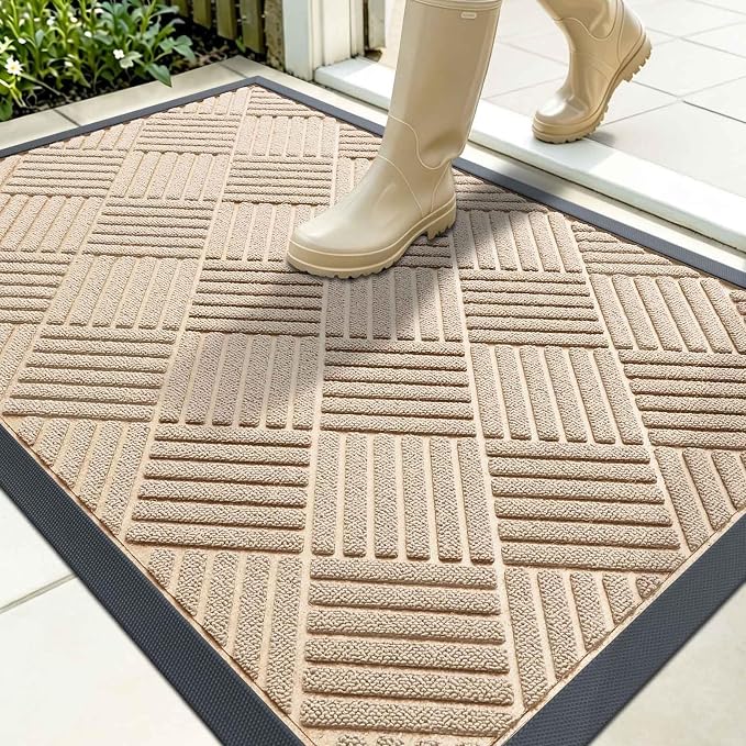 OLANLY Front Door Mat Outside Entrance 35x23, Waterproof Heavy-Duty Doormat | by OLANLY