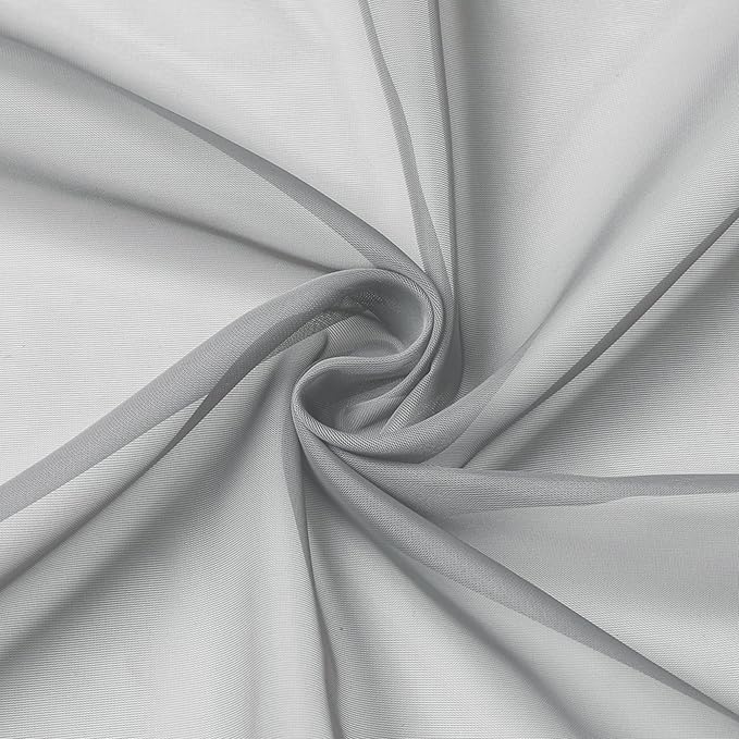 OWENIE Light Grey Sheer Curtains 78 inches Long 2 Panels Set for Bedroom Living Room, Soft Solid Living Room Sheer Curtain, Rod Pocket Light Filtering Farmhouse Curtains, 2 Pcs Each 42“ W x 78" L