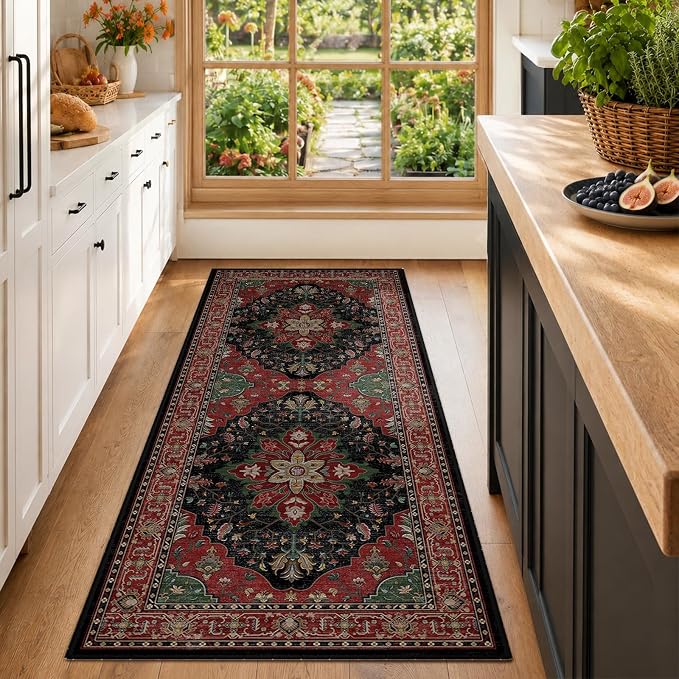 RELEANY Washable Area Rug, Runner 2'x6', Water Repellent, Pet Friendly by RELEANY