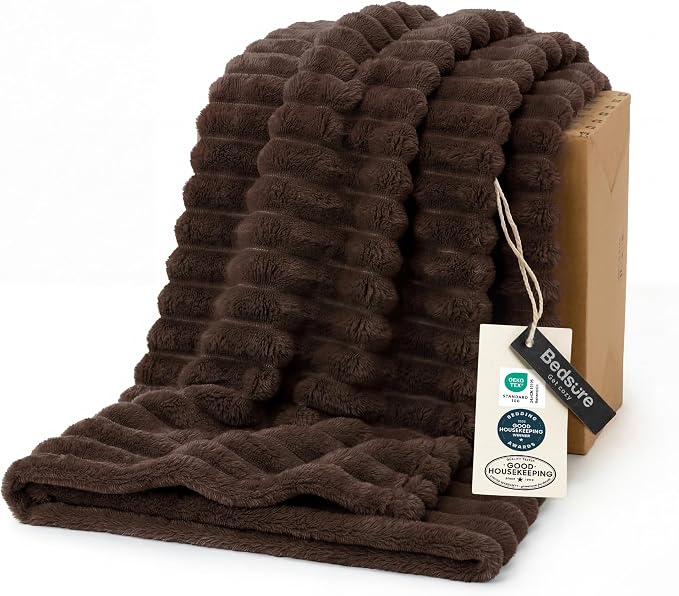 Bedsure Soft Throw Blanket for Couch Decor Gifts Chocolate Brown 50"x70" | by Unknown
