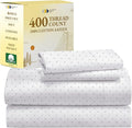 California Design Den Full Size Bed Sheets Set - 400 Thread Count Sateen, Natural 100% Cotton Sheets for Full Size Bed, Deep Pocket Cooling and Durable Bedding Set - Polka Dot