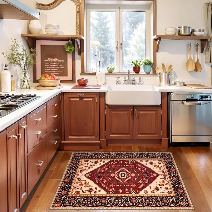 SERISSA 2x3 Washable Non Slip Boho Small Area Rug - Image 3