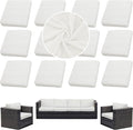 12PCS Patio Cushion Covers, Patio Furniture Couch Seat Slipcovers | Washable by SUKAIKEQA