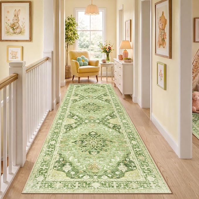 RELEANY Washable Area Rug, Runner 3'x10', Water Repellent, Pet Friendly by RELEANY