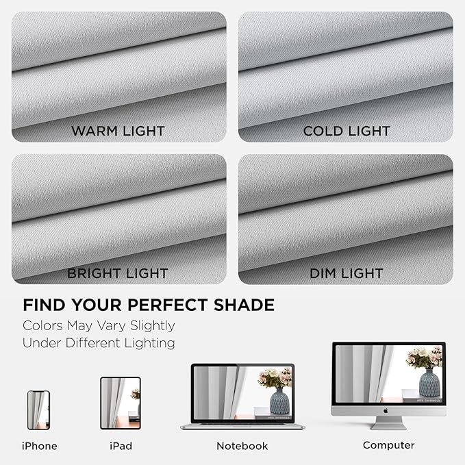 Joydeco White Curtains 84 Inches Long 2 Panels Set, Thermal Insulated Long - Image 6